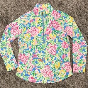 Lilly Pulitzer Floral Quarter-Zip Pullover
